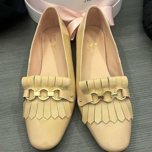 Kate Spade Beige and Gold Flats